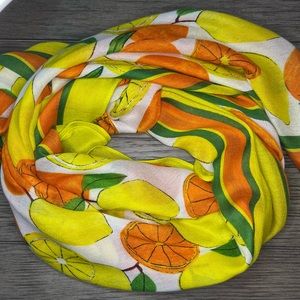 Heart of Cabi citrus scarf.